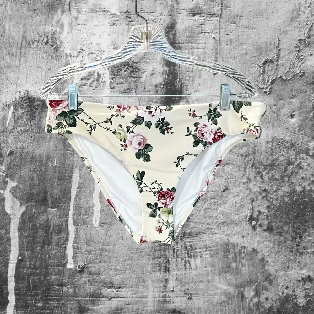 NWT Antonio Melani Style Bungalow Bikini Bottom Floral XL